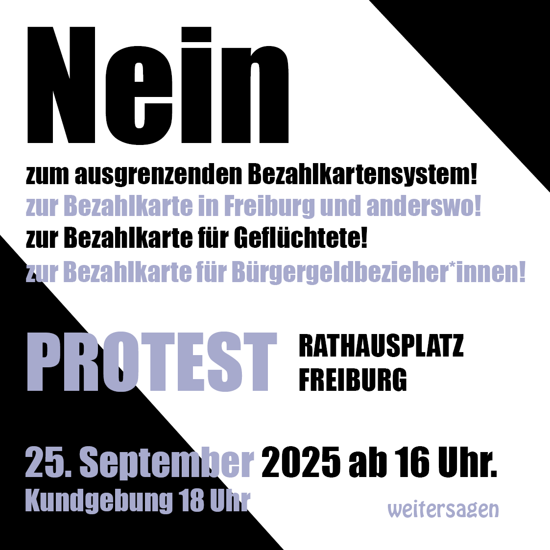 Demo am 25.09. ab 16:00, Rathausplatz Freiburg